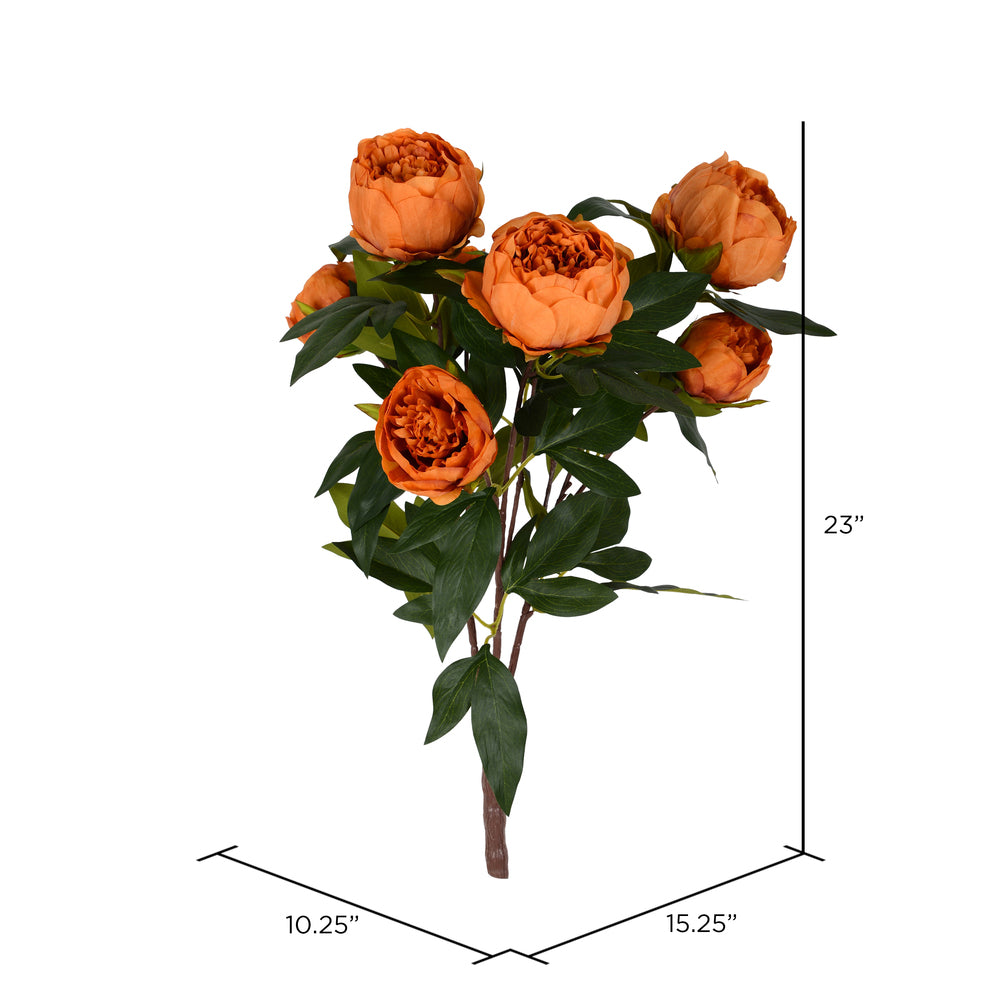 Vickerman 23" Artificial Coffee Peony Spray.