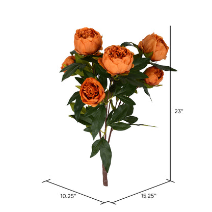 Vickerman 23" Artificial Coffee Peony Spray.