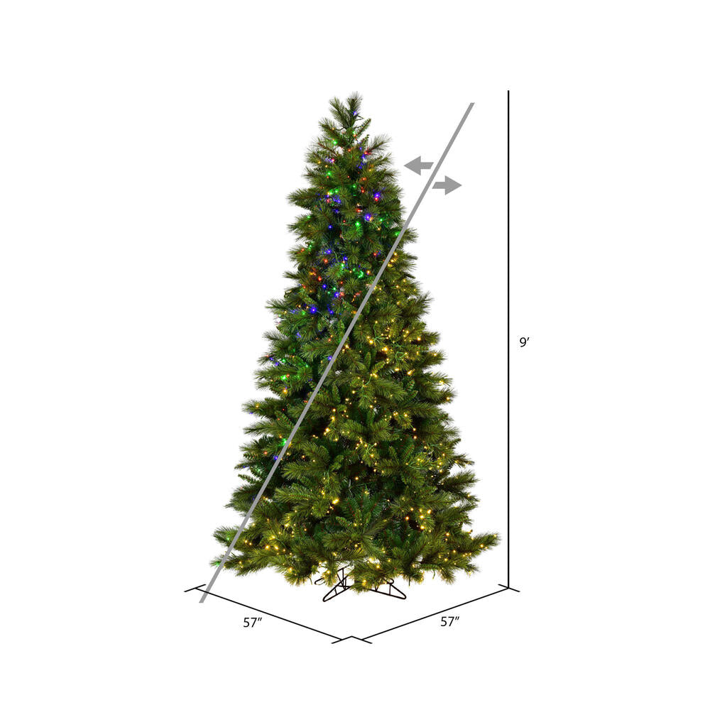 Vickerman 9' x 57" Brighton Pine Artificial Christmas Tree LED Color Changing Lights