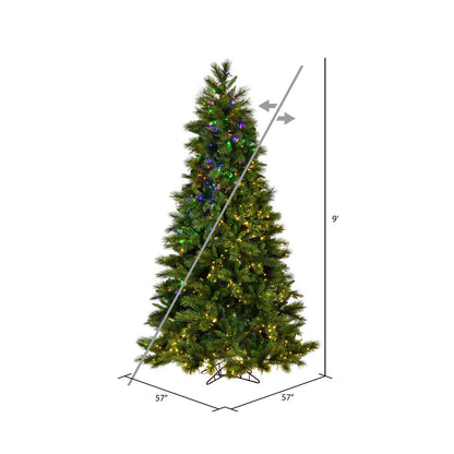 Vickerman 9' x 57" Brighton Pine Artificial Christmas Tree LED Color Changing Lights