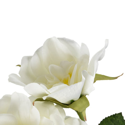 Vickerman 27" Artificial White Rose Stem Set of 3
