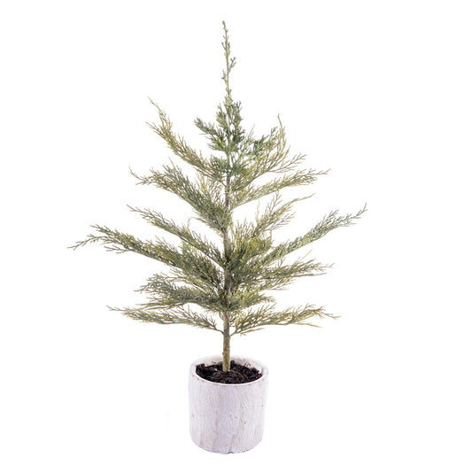 Vickerman 24" Artificial Green Cedar Sapling Potted.