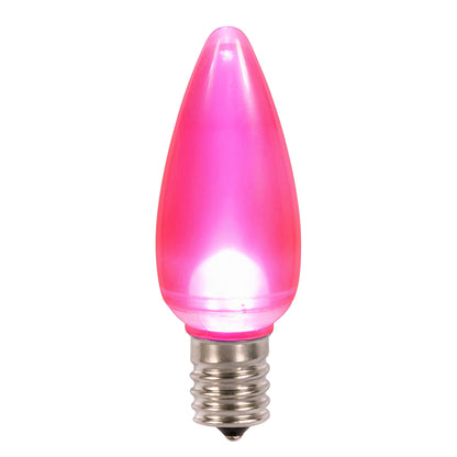 Vickerman C9 Ceramic LED Pink Twinkle Bulb  Nickel Base  120V .6 Watts 25 Bulbs per Pack