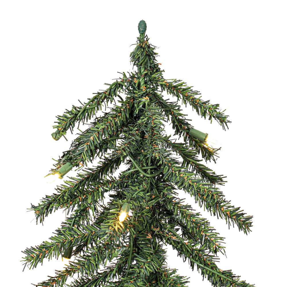 Vickerman 4' 5' 6' Natural Alpine Artificial Christmas Tree Set Warm White LED Lights Set of 3