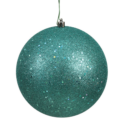 Vickerman 6" Teal Sequin Ball Ornament 4 per Bag