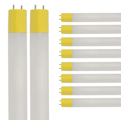 Damar- 4Ft T8 LED Fluorescent Retrofit Tube Light Bulb Direct Replacement Emergency Ballast Compatible 12W 1800 Lumen 4100K Cool White G13 Bi-Pin Base 220? Beam Angle 120-277V Pack of 10-for Garage