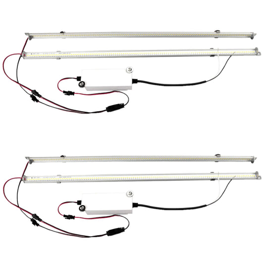 Damar- 2Ft Magnetic LED Troffer Retrofit Kit 30W 4500 Lumens 4000K Cool White Dimmable 110? Beam Angle 100-277V Pack of 2- Fluorescent Replacement Panel Strip Light Easy Install No Tools Required