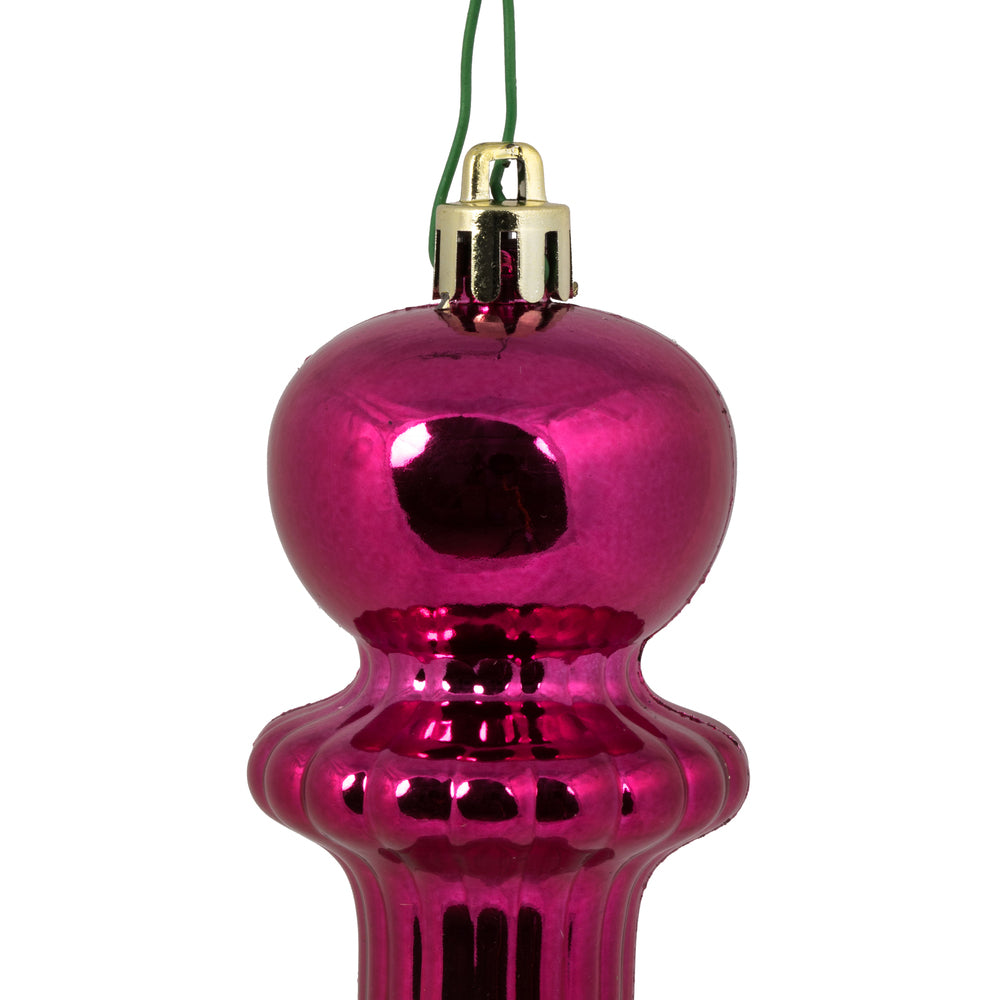 Vickerman 14" Berry Red Shiny Finial Drop UV