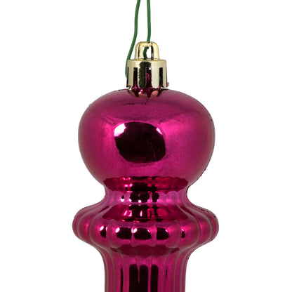 Vickerman 14" Berry Red Shiny Finial Drop UV