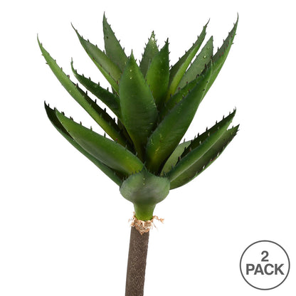 Vickerman 28" Artificial Green Succulent Stem Pack of 2