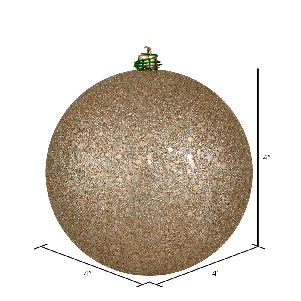 Vickerman 4" Oat Sequin Ball Ornament 6 per Bag