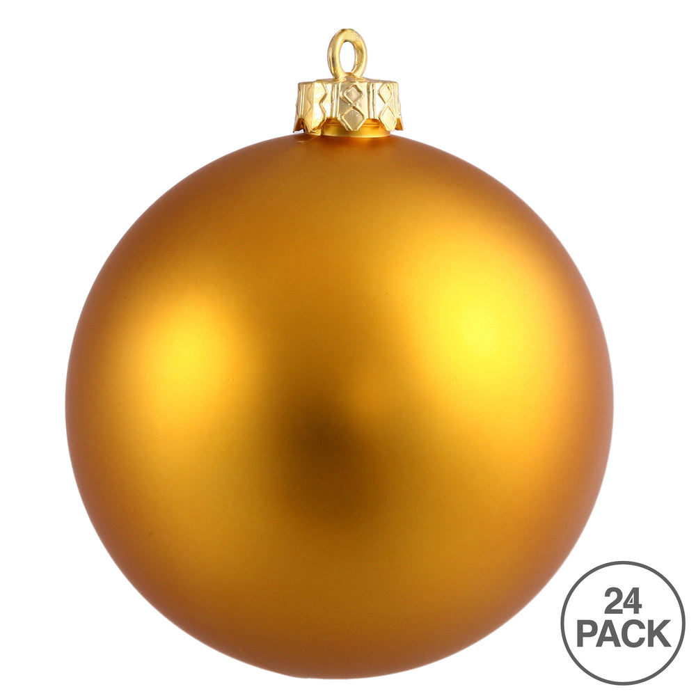 Vickerman 2.4" Antique Gold Matte Ball Ornament 24 per Bag