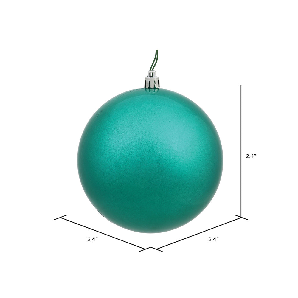 Vickerman 2.4" Teal Glitter Ball Ornament 24 per Bag