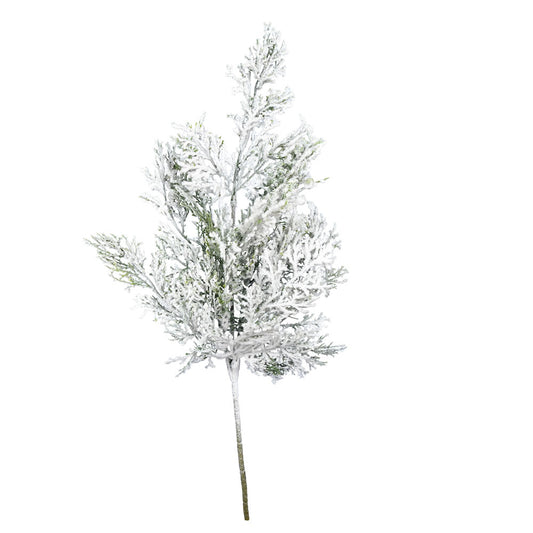 Vickerman 18" Artificial Snowy Cedar Spray.