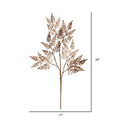 Vickerman 34" Artificial Gold Metallic Fern Christmas Spray 2 sprays per pack.