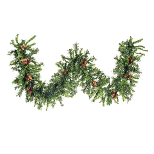 Vickerman 9' Cheyenne Artificial Christmas Garland Clear Dura-lit Incandescent Lights