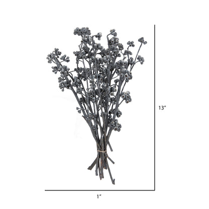 Vickerman Natural Botanicals 13" x 1-3" Red Gum Branch Gray Frosted 14 stems per unit