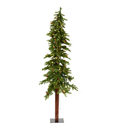 Vickerman 7' Alpine Artificial Christmas Tree Warm White Dura-lit LED Lights