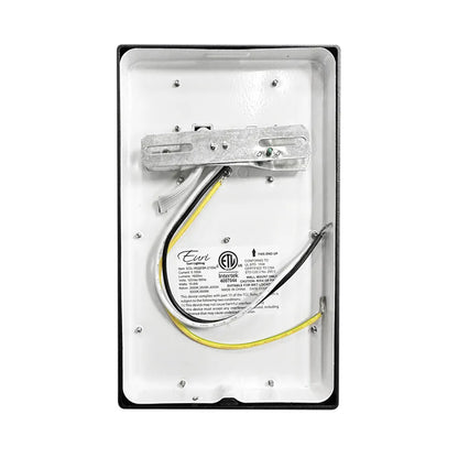 Euri Lighting EOL-WL02BK 2100e Commercial LED 15.8 Watt Mini Wall Pack 5 Color Selectable Wet Rated Non-Dimmable Photocell Sensor