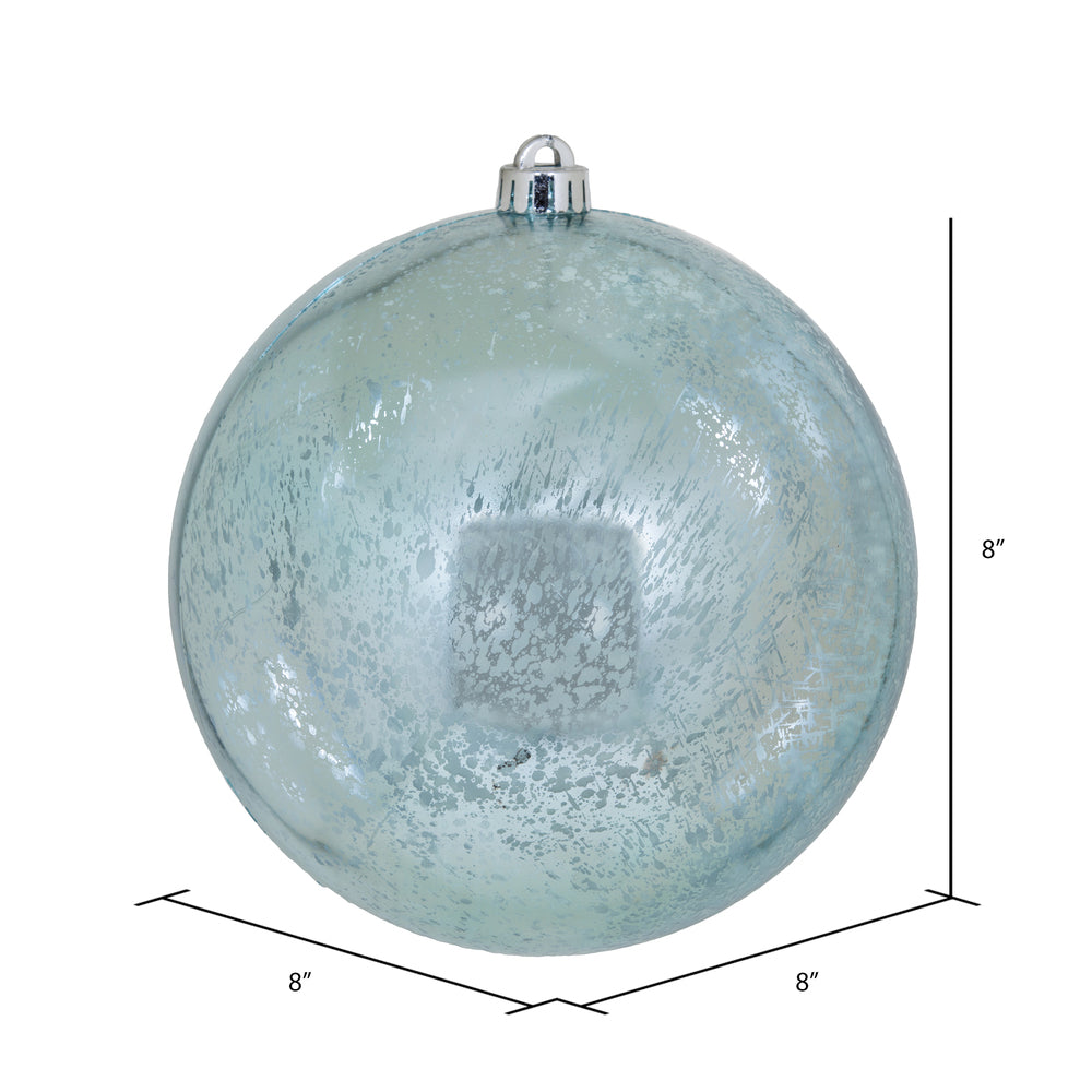 Vickerman 8" Baby Blue Shiny Mercury Ball Ornament