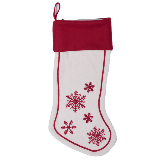 Vickerman Decorative 8" x 19" Let It Snow Collection Christmas Stocking