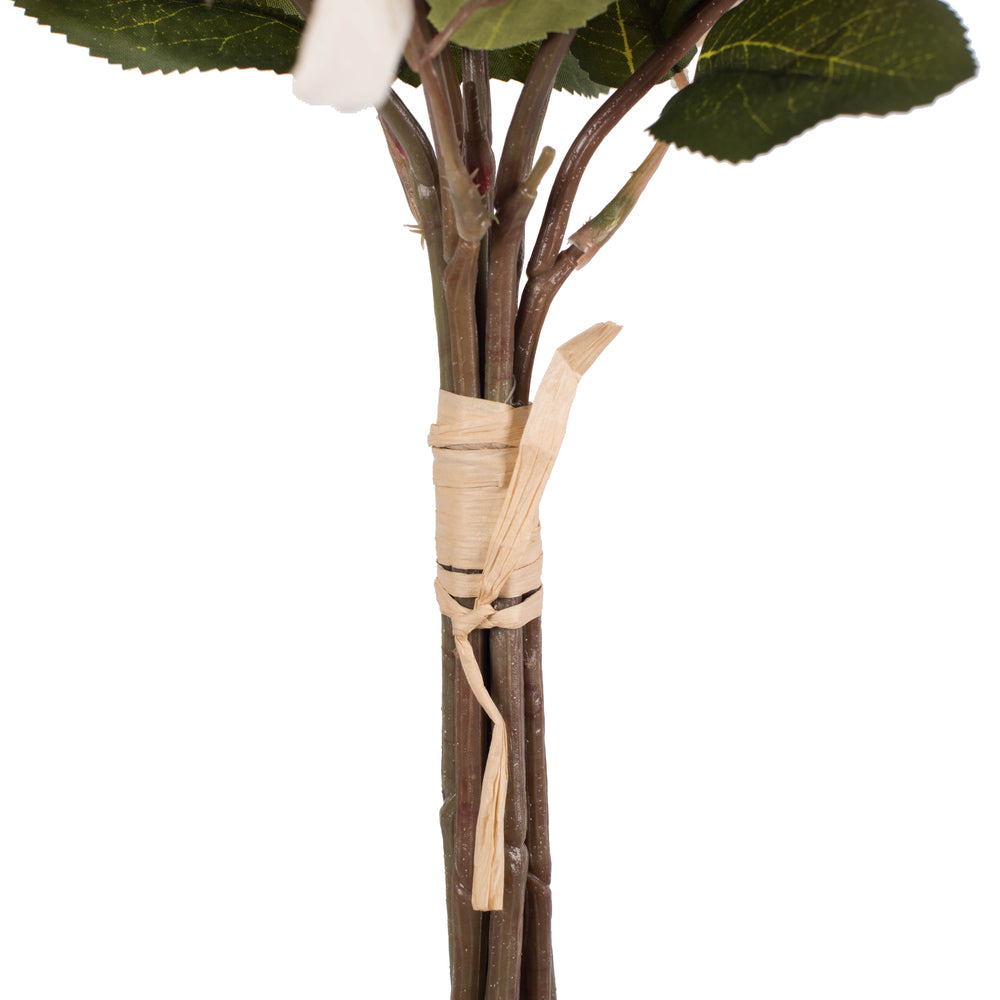Vickerman 13" Artificial Cream Pink Rose Hydrangea Bouquet Pack of 2