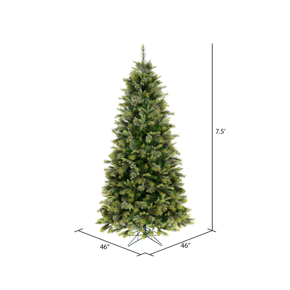 Vickerman 7.5' Cashmere Slim Artificial Christmas Tree Unlit