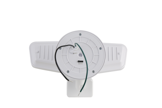 ASD Lighting LED Security Floodlight 2 square heads 20W 120V Non-Dimmable 2700/3000/3500/4000/5000K with 180° Motion Sensor and Photocell White UL DLC Premium
