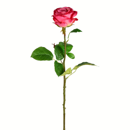 Vickerman 26" Artificial Deep Pink Rose Stem 6 per Bag