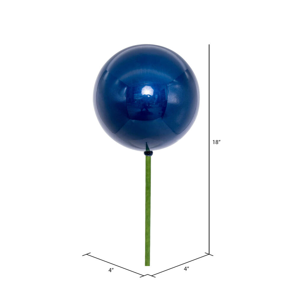 Vickerman 4" x 18" Midnight Blue Pearl Ball Ornament Stick 6 per bag.