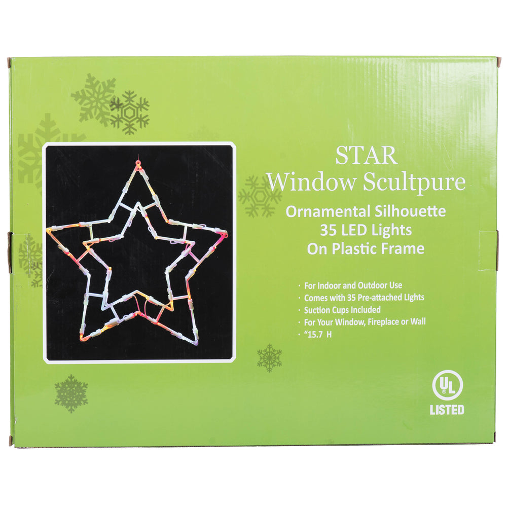 Vickerman 15" Star Wire Silhouette with 35 LED Lights