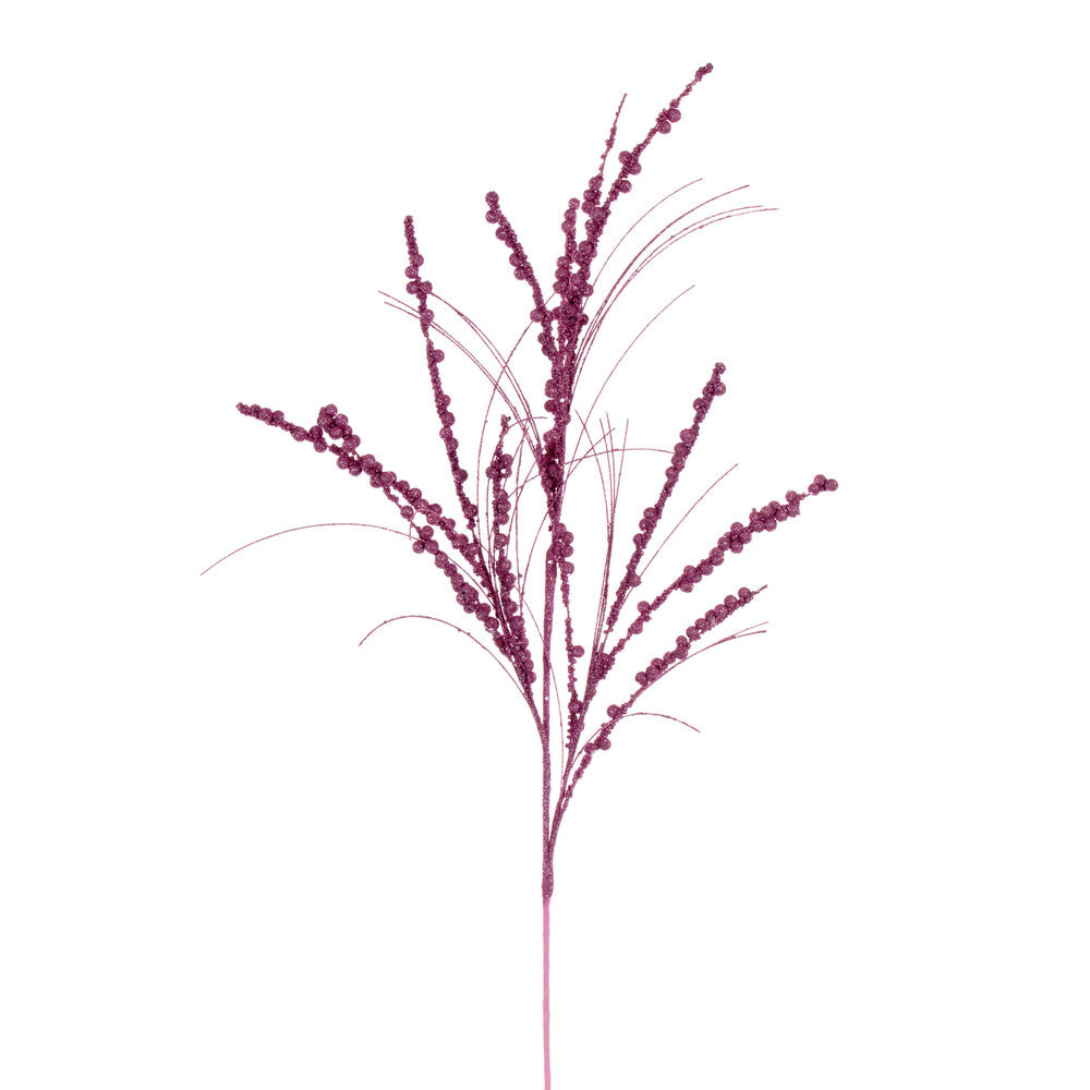 Vickerman 36" Pink Berry Twig Glitter Spray 6 per bag.