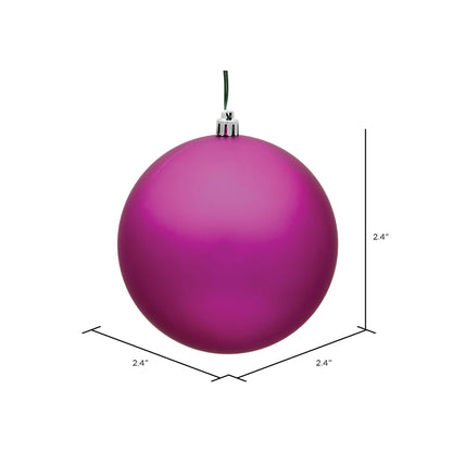 Vickerman 2.4" Fuchsia Matte Ball Ornament 24 per Bag