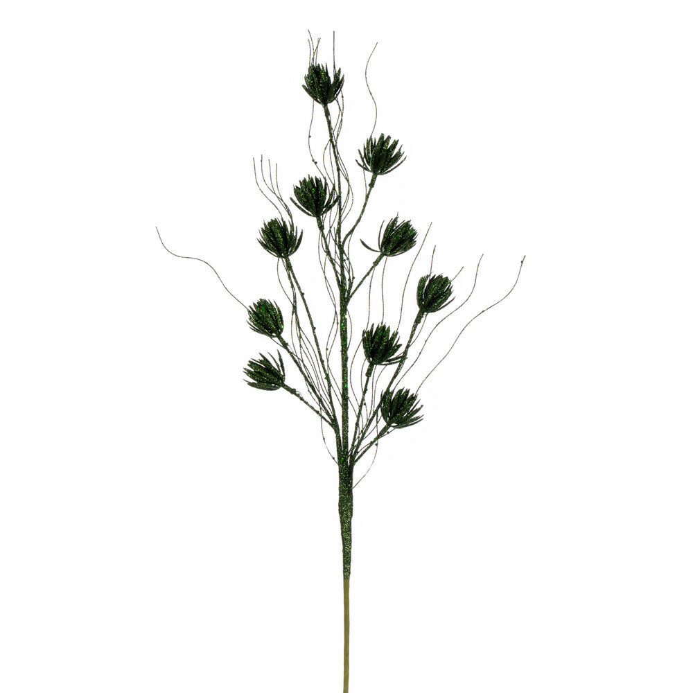 Vickerman 30" Juniper Mini Flower Glitter Spray 6 per bag.