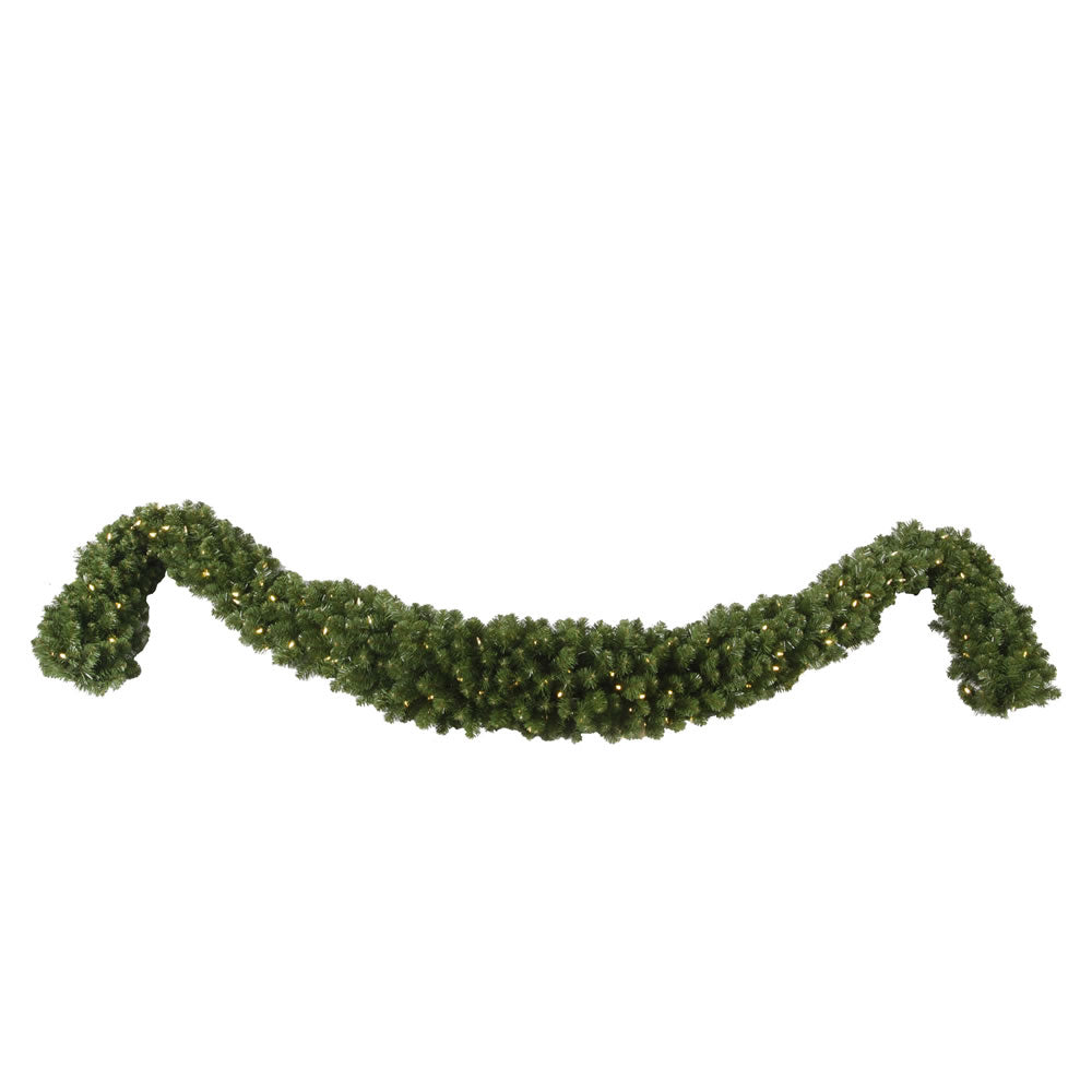Vickerman 12' Grand Teton Artificial Christmas Swag Garland Warm White Wide Angle LED Lights