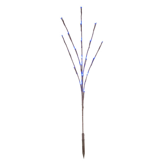 Vickerman 60 Blue Wide Angle LED Twig Light Set on Brown Wire Pack of 3