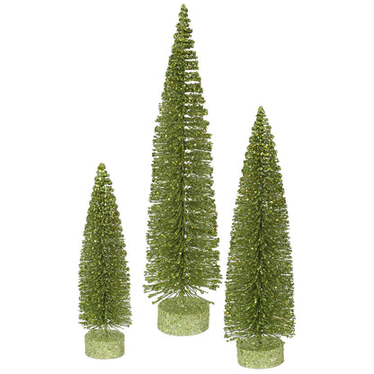 Vickerman 12"/16"/20" Lime Green Glitter Oval Artificial Christmas Tree Unlit