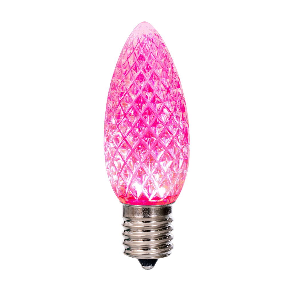 Vickerman C9 LED Pink Faceted Replacement Bulb bag of 25