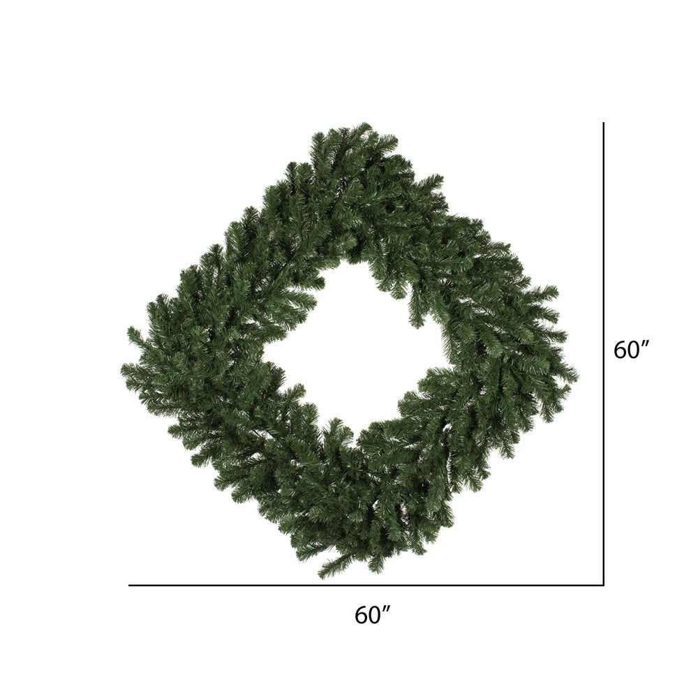 Vickerman 60" Grand Teton Artificial Christmas Square Wreath Unlit