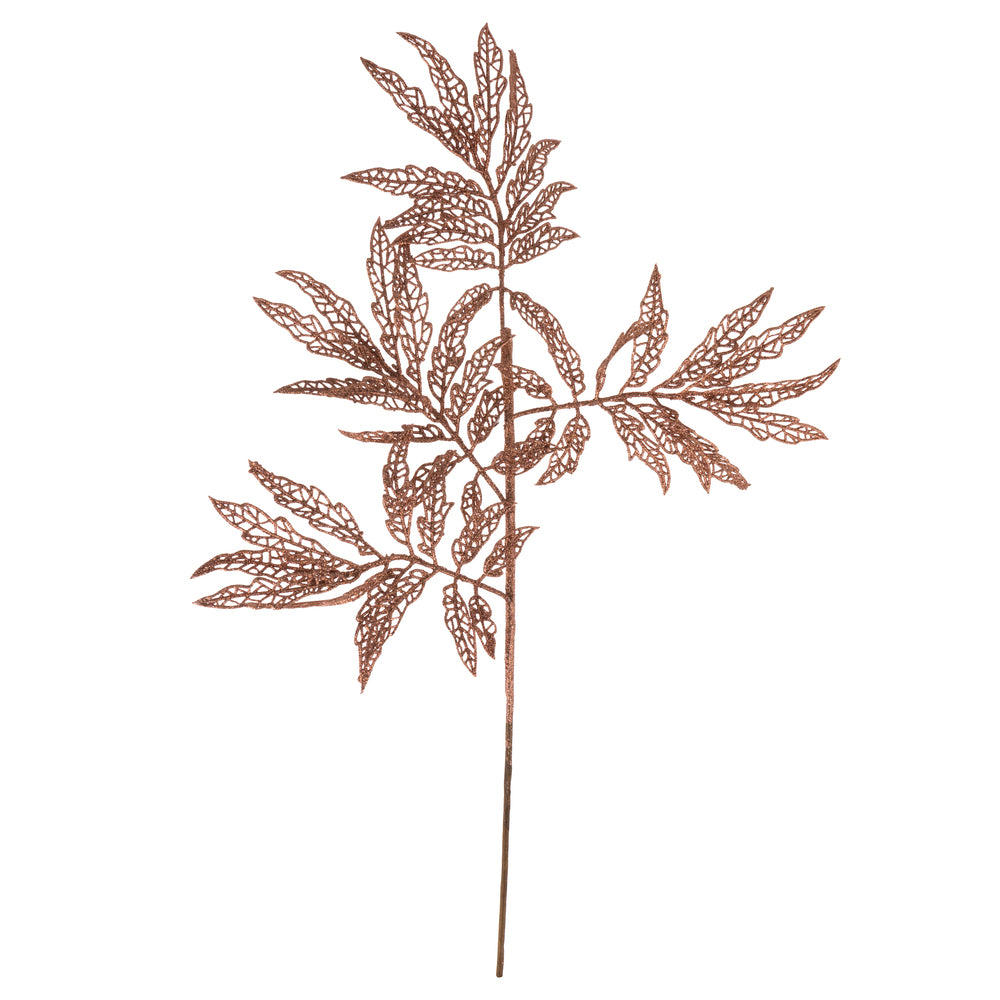 Vickerman 22" Rose Gold Glitter Sumac Artificial Christmas Spray. Includes 6 sprays per pack.