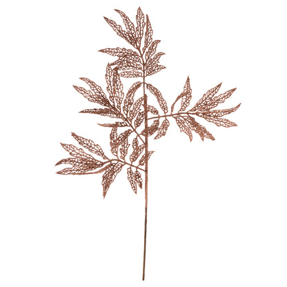 Vickerman 22" Rose Gold Glitter Sumac Artificial Christmas Spray. Includes 6 sprays per pack.
