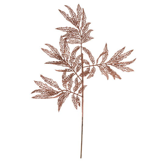 Vickerman 22" Rose Gold Glitter Sumac Artificial Christmas Spray. Includes 6 sprays per pack.