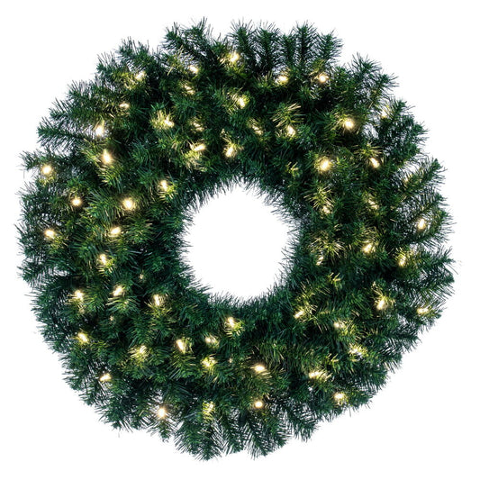 Vickerman 30" Douglas Fir Artificial Christmas Wreath Warm White LED Lights