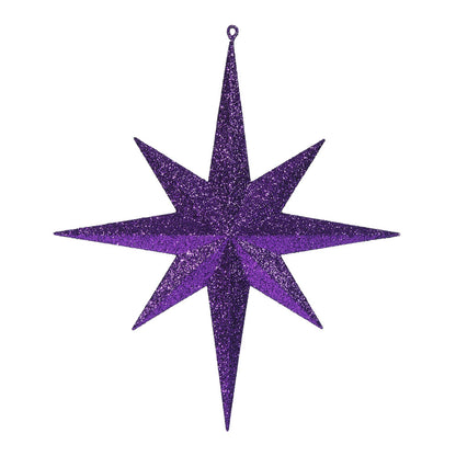 Vickerman 15.75" Purple Iridescent Glitter Bethlehem Star Christmas Ornament