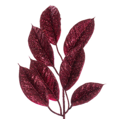 Vickerman 24" Burgundy Artificial Gardenia Glitter Wreath.