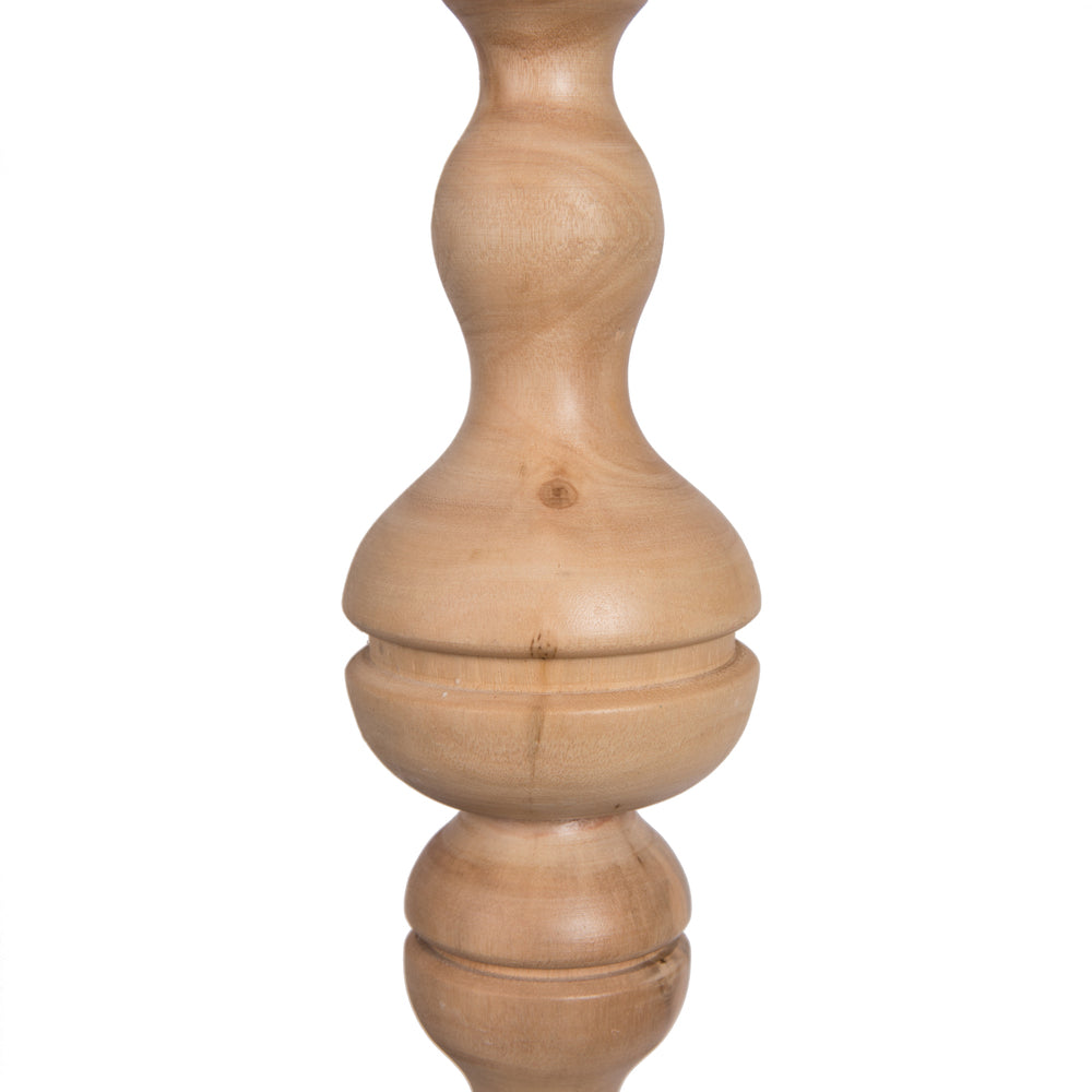 Vickerman 15" Light Natural Turned Wood Finial Ornament 2 per bag.