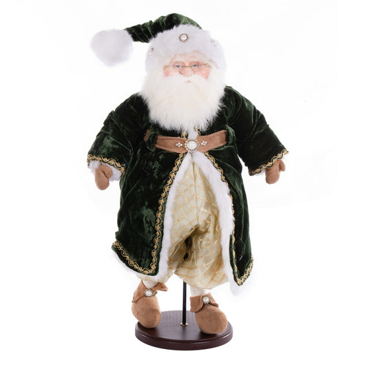 Vickerman 19" Silent Night Collection Santa Doll with Stand