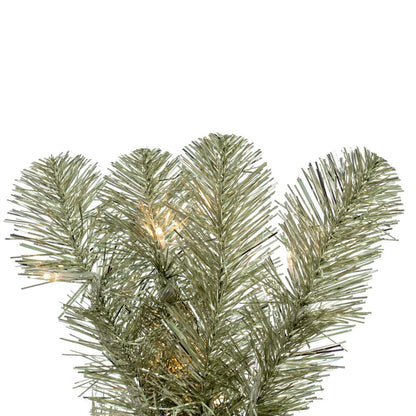 Vickerman 9' x 14" Champagne Artificial Christmas Garland Warm White LED 3MM 8 Function Lights