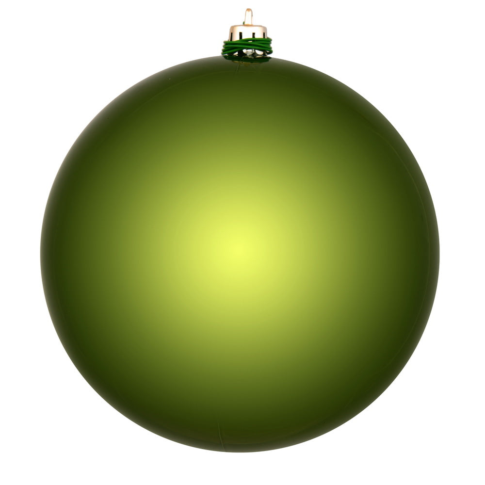 Vickerman 4" Juniper Green Shiny Ball Ornament 6 per Bag