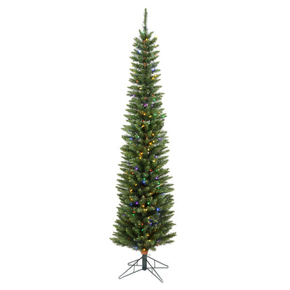 Vickerman 5.5' Durham Pole Artificial Christmas Tree Multi-Colored LED Dura-lit Lights